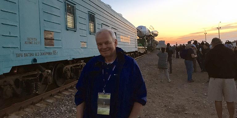 Richard Bird during Roll-Out Soyuz MS-06